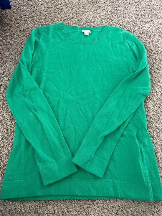 J. Crew Sweaters - J. Crew Women's Scoop Neck Sweater in Bright Green